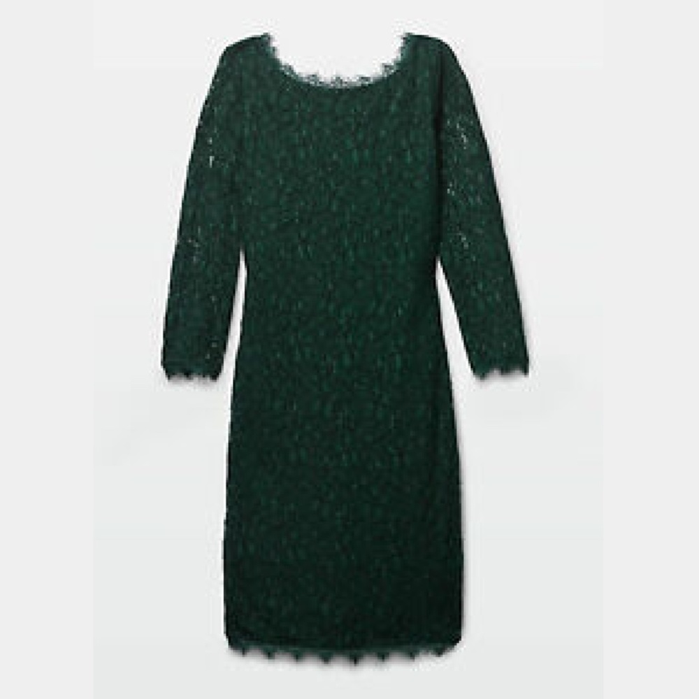 Babaton Dark Green Rafael Lace Bodycon Dress 00 date night aritzia romantic